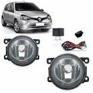 Kit Farol Auxiliar Milha Clio 2013 2014 com Botão