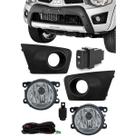 Kit farol auxiliar Milha L200 Triton 11-13 Moldura e Suporte