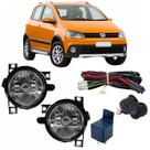 Kit Farol Auxiliar Milha Neblina CROSSFOX 2006 a 2009 Vidro