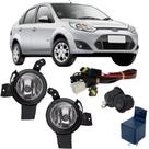 Kit farol auxiliar milha neblina ford fiesta 2007 ate 2010