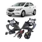 Kit farol auxiliar Milha Onix prisma Joy 2017+ C/ Moldura
