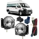Kit farol auxiliar milha peugeot boxer 2005 ate 2016 vidro