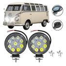 Kit Farol Auxiliar Milha Redondo Kombi 6000K Luz Branca 2Un Kit Farol Auxiliar Milha Redondo Kombi 6000K Luz Branca 2Un