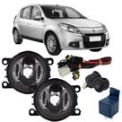 Kit farol auxiliar milha renault sandero 2009 a 2011 vidro Kit farol auxiliar milha renault sandero 2009 a 2011 vidro