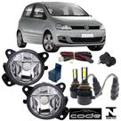 Kit farol auxiliar neblina volks fox 2010 a 2014 e super led