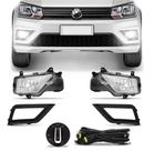 Kit Farol Auxiliar Saveiro G7 2016/... Gol G8 2019/... Com Grade e Botão Redondo Modelo Original