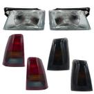 Kit Farol Cromado Lanterna Fume E Pisca Fume Kadett 1989 A 1998.