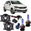 Kit farol de milha auxiliar neblina fiat argo 2017 2018 2019 2020 2021 2022 acr + super branca