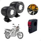 Kit Farol de Milha Auxiliar Neblina Led 30w 12v + Botão On/ Off Usb CBX 250 Twister 2001 até 2008