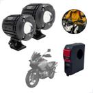 Kit Farol de Milha Auxiliar Neblina Led 30w 12v + Botão On/ Off Usb DL 1000 V-Strom 2003 até 2009