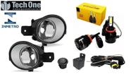 Kit Farol De Milha Auxiliar Neblina Livina 09 10 11 12 13 14 VIDRO + H11 LED