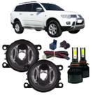 Kit farol de milha auxiliar neblina mitsubishi dakar 2008 2009 2010 2011 2012 2013 suits acr + super led