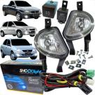 Kit farol de milha chevrolet gm corsa pick up 2000 a 2002 e classic de 2003 a 2010 botao mod. orig.