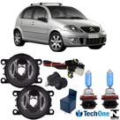 Kit farol de milha citroen c3 2009 ate 2013 e super branca