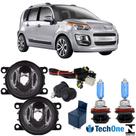 Kit farol de milha citroen c3 picasso 2011 a 2015 e super branca