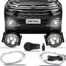 Kit Farol De Milha Cromado Fiat Toro Botão Original 2017 2018 2019 2020