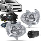 Kit farol de milha do Ford Fiesta 2003 2004 2005 e 2006 botão modelo original