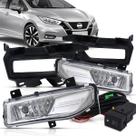 Kit farol de milha do nissan versa 2020 2021 e 2022 com molduras internas e botão modelo original Kit farol de milha do nissan versa 2020 2021 e 2022 com molduras internas e botão modelo original