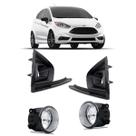 Kit Farol de Milha Fiesta 2019 Botão Original Grade Preta Shocklight SL-101710