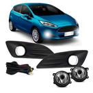 Kit Farol de Milha Ford New Fiesta Hatch 2013/2016 + Moldura
