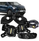 Kit Farol de Milha Full LED Chevrolet Nova Spin 2024 2025 2026 moldura botão modelo original