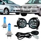 Kit Farol de Milha Gol G4 Fox 2003 à 2009 + Par Lâmpadas Super Brancas H3