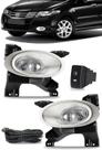 Kit Farol de Milha Honda City 2009 2010 2011 - Moldura Aro Cromo