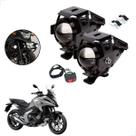 Kit Farol de Milha LED U5 Moto Honda NC 750X 2015 Super Brilho 6000K