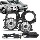 Kit farol de milha Logan Sandero 2007 a 2011 Clio Duster 12 13 14 15 16 molduras botão alternativo