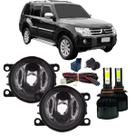 Kit farol de milha mitsubishi pajero full 2007 a 2013 + led