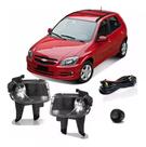 Kit Farol de Milha Neblina Celta 2003 / 2015 Prisma 2006 / 2012 Botão Universal