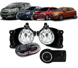 Kit Farol de Milha Neblina Chevrolet Cobalt / Spin / Novo Prisma / Onix LT / LTZ 2013 á 2015 + Interruptor Modelo Original