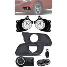 Kit Farol de Milha Neblina Chevrolet Joy Sedan e Hatch 2020 2021 Com Moldura