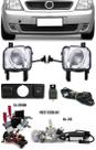 Kit Farol de Milha Neblina Chevrolet Meriva Botão Modelo Original + Kit Xenon 6000K 8000K ou Kit Lâmpada Super LED 6000K