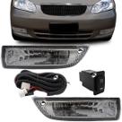 Kit Farol de Milha Neblina Corolla 2003 2004 Fielder 2004 à 2007 Botão Painel