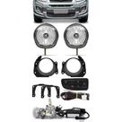 Kit Farol de Milha Neblina Fiat Novo Uno Botão Painel + Kit Lâmpada Super LED 6000K