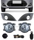 Kit Farol de Milha Neblina Ford Fiesta 2011 2012 2013 2014 - Interruptor Modelo Original Kit Farol de Milha Neblina Ford Fiesta 2011 2012 2013 2014 - Interruptor Modelo Original