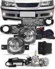 Kit Farol de Milha Neblina Gol, Parati e Saveiro G3 1999 até 2005 Botão Painel + Kit SUPER LED