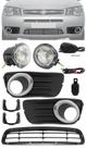 Kit Farol de Milha Neblina + Grade Para-choque Central Fiat Palio Siena Economy 2009 à 2014