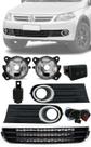 Kit Farol de Milha Neblina + Grade Para-choque Central Preto Sem Friso Vw Gol Voyage Saveiro G5 2009 2010 2011 2012 2013