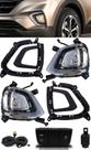 Kit Farol de Milha Neblina Hyundai Creta 2020 LED DRL PCD Attitude Smart - Lâmpada Halógena