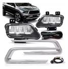 Kit Farol De Milha Neblina Led Fiat Toro Cromado 2022 2023