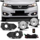 Kit Farol De Milha Neblina New Fit 2018 2019 2020 Com Molduras E Botão Modelo Original Kit Farol De Milha Neblina New Fit 2018 2019 2020 Com Molduras E Botão Modelo Original