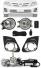 Kit Farol de Milha Neblina Toyota Novo Corolla 2012 2013 Aro Cromado + Kit Lâmpada Super Led 6000k Kit Farol de Milha Neblina Toyota Novo Corolla 2012 2013 Aro Cromado + Kit Lâmpada Super Led 6000k