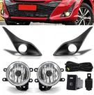 Kit Farol de Milha Neblina Toyota Yaris Com Moldura - Interruptor Modelo Painel