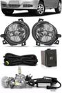 Kit Farol de Milha Neblina Vw Gol Parati Saveiro G4 - Botão Painel + Kit Lâmpada Super LED 6000K Kit Farol de Milha Neblina Vw Gol Parati Saveiro G4 - Botão Painel + Kit Lâmpada Super LED 6000K