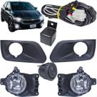 Kit farol de milha onix lt prisma 2017 ate 2019 moldura preta botao tic tac sem led