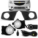 Kit Farol de Milha Onix Prisma LS LT 2013 a 2016 Auxiliar Neblina Botão Original