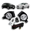 Kit Farol de Milha Onix Prisma LT 2018 com Neblina Botão Original sem Moldura Kit Farol de Milha Onix Prisma LT 2018 com Neblina Botão Original sem Moldura