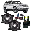 Kit farol de milha pajero sport 2007 a 2015 + super led